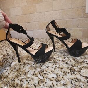 Lamb Gwen Stefani black platform heels